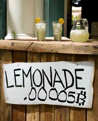 Will lemonade be sold in Bitcoins in the near future?